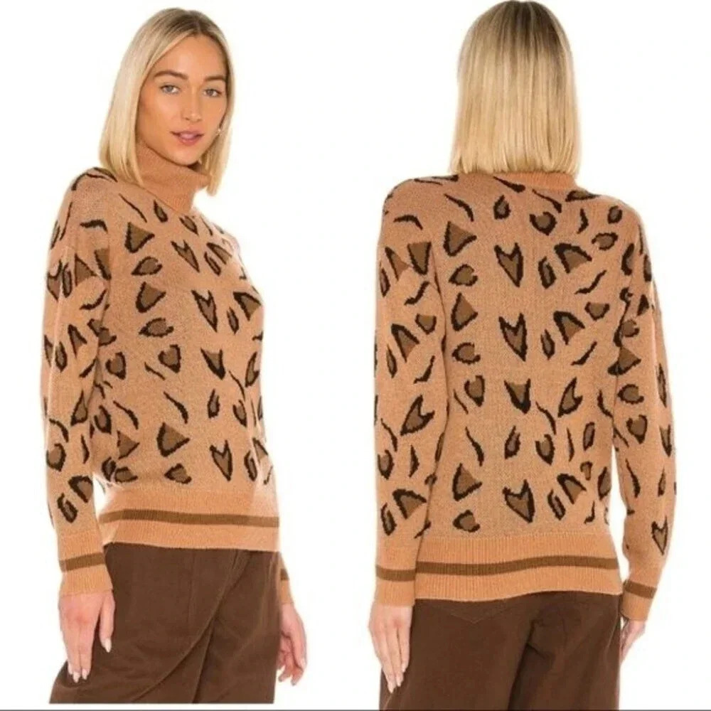 TULAROSA Jungle Sweater in Brown Leopard - Picture 2 of 9